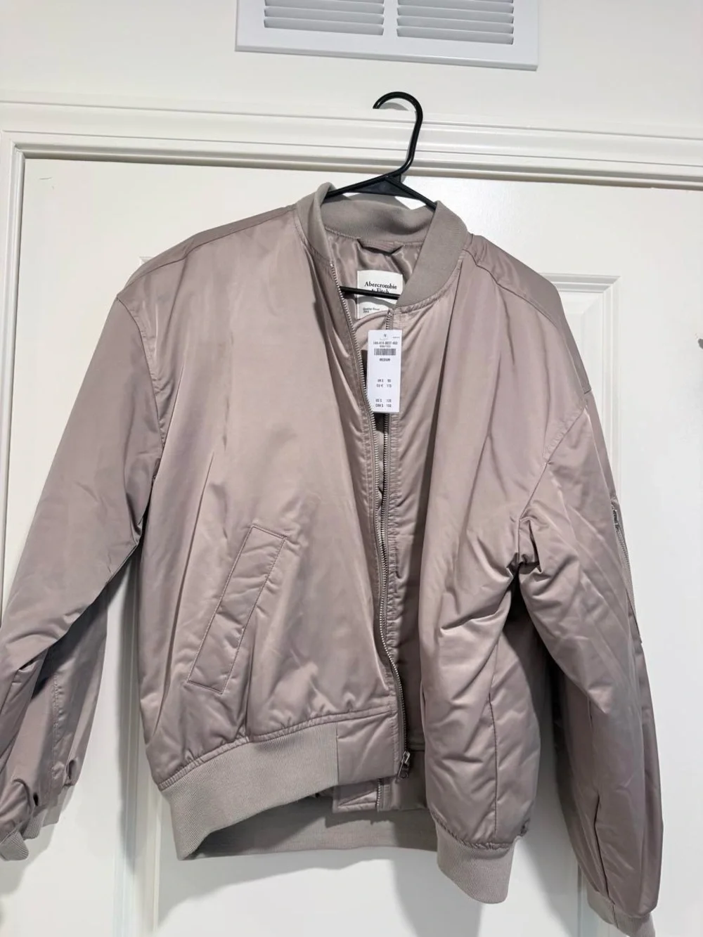 Abercrombie Mauve-Taupe Bomber Jacket NWT